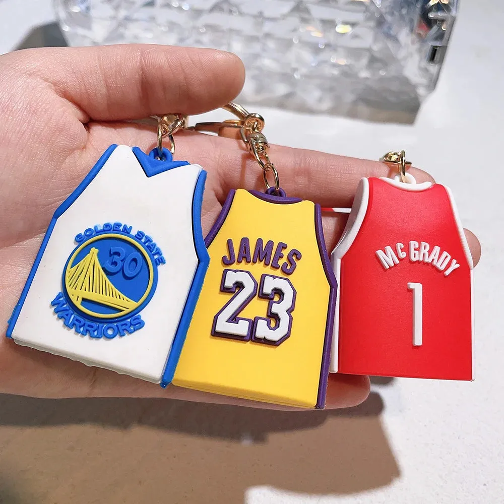 Creative Basketball Jersey Keychain Pendant - Perfect Gift for Basketball Fans and Lovers