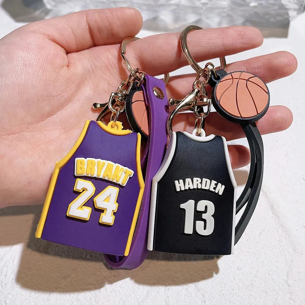 Creative Basketball Jersey Keychain Pendant - Perfect Gift for Basketball Fans and Lovers