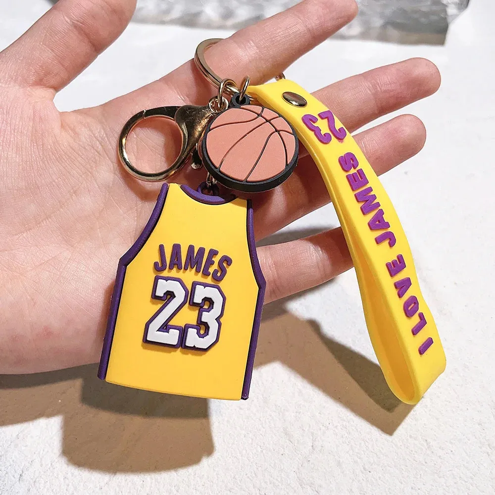 Creative Basketball Jersey Keychain Pendant - Perfect Gift for Basketball Fans and Lovers