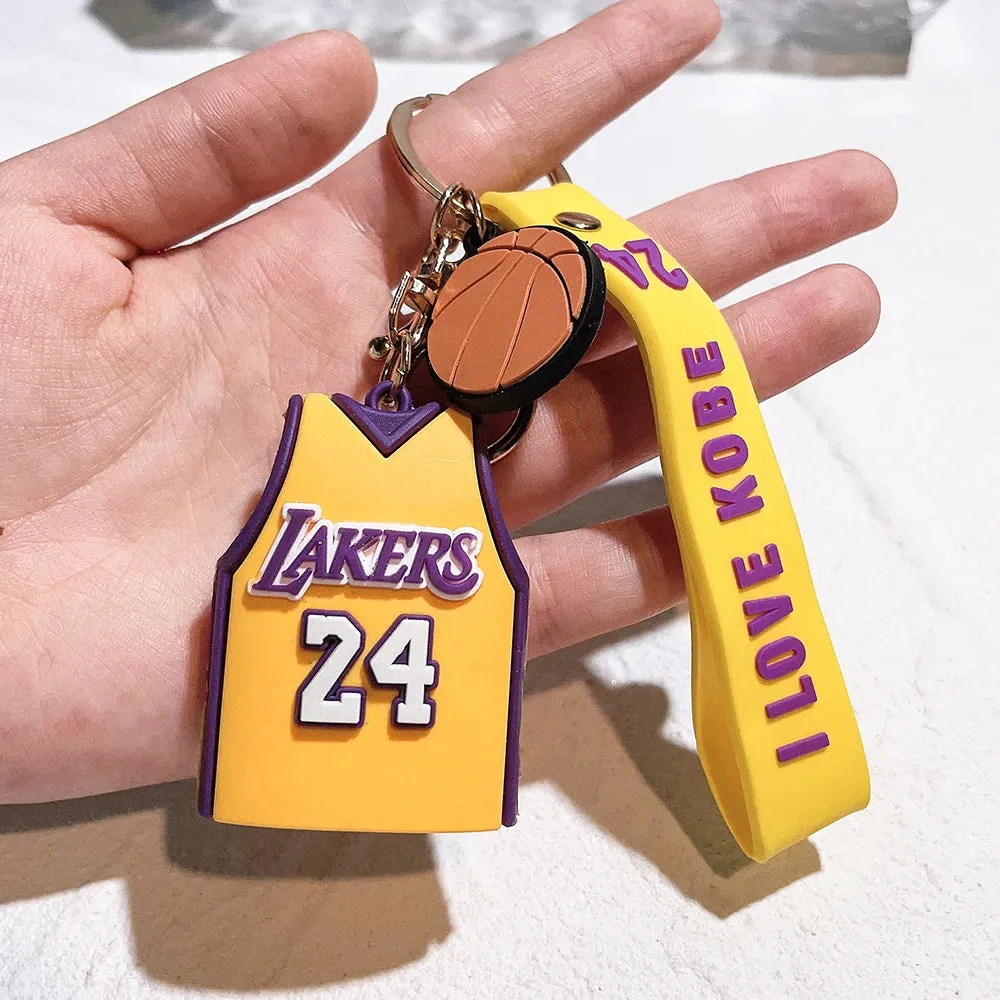 Creative Basketball Jersey Keychain Pendant - Perfect Gift for Basketball Fans and Lovers