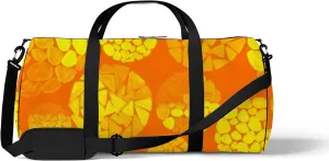Creative Seamless Pattern Hand Drawn Circles Sports Bag Tote Bag Waterproof Gym Bag with Shoulder Strap Zipper 2 Side Pockets for Men and Women, Travel and Storage Shoulder Bag.