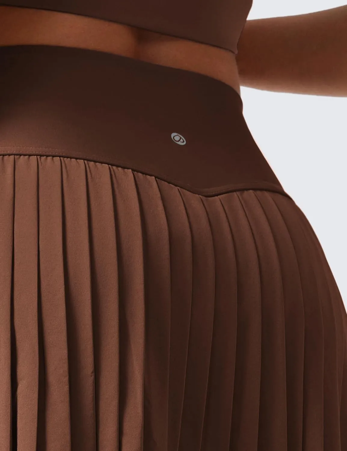 CRZ YOGA Women's High Waisted Pleated Tennis Skirts with Pockets Tummy Control Casual Liner A Line Workout Golf Skorts