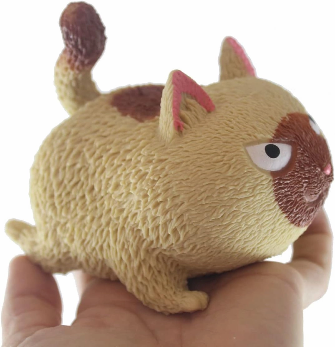 Curious Minds Busy Bags 2 Random Angry Cat Soft Fluff Doh - Filled Squeeze Stress Balls - Sensory, Stress, Fidget Toy Super Soft Kitty (2 Random Cats)