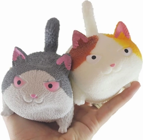 Curious Minds Busy Bags 2 Random Angry Cat Soft Fluff Doh - Filled Squeeze Stress Balls - Sensory, Stress, Fidget Toy Super Soft Kitty (2 Random Cats)