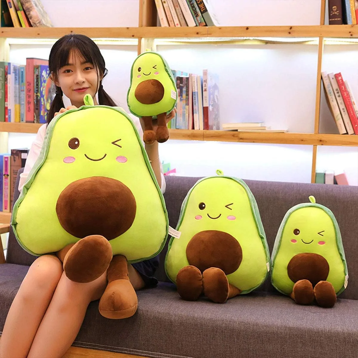 Cute Stuffed Fruit Plush Toy Doll Large Avocado Pillow