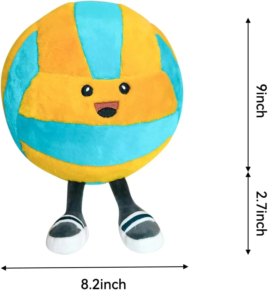 Cute Volleyball Pillow, Soft Plush Volleyball Throw Pillow - 11 Inches, Funnyz Sports Decor Gift for Girls and Boys