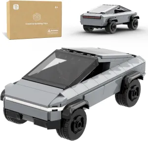 Cyber Themed Off-Road Truck Toy Building Kit, Futuristic Armored Pickup Model, Sci-Fi Brick Set for Collectors & Kids 6 