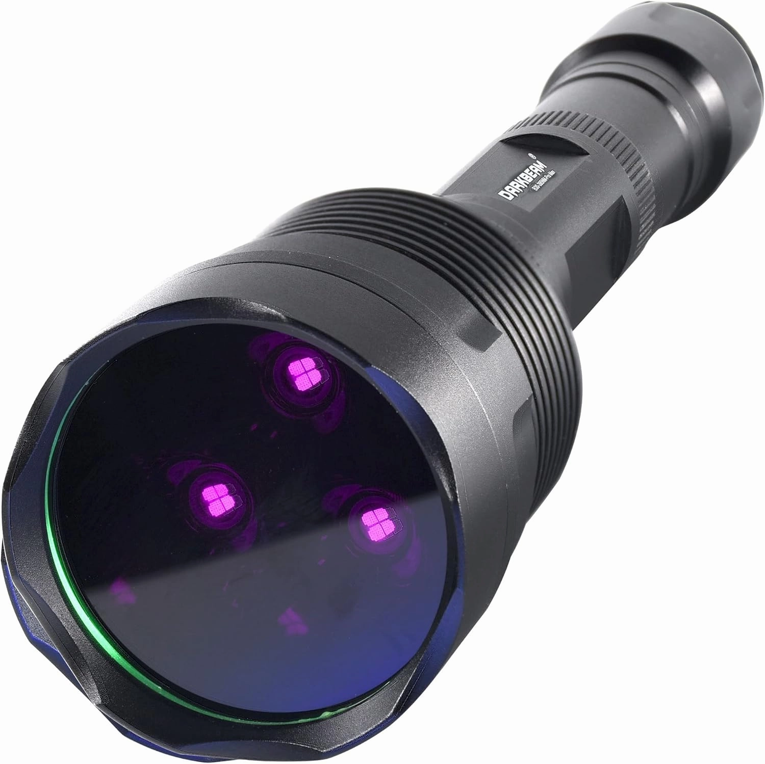 DARKBEAM Blacklight UV Flashlight 365nm Wood’s lamp, Rechargeable 36W Powerful Portable Handheld, 3-LED Ultraviolet Black Light pet Urine Detector for Resin Curing, Minerals, Leak Detection