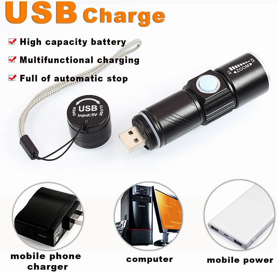 DARKBEAM UV 395nm USB Rechargeable Flashlight Ultraviolet led Light Blacklight Portable 400nm Mini Detector for Dog Urine Pet Stains, Anti-counterfeiting Identification, Resin Curing
