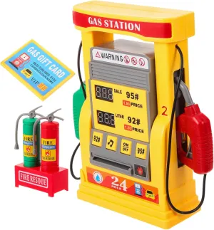 DECHOUS 1Set Gas Station Interactive Model with Dual Digital Display Voice Prompt Feature and Hands Learning for Imaginative Play and Developing Motor Skills