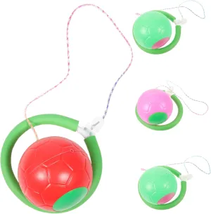 DECHOUS Boys and Girls Bounce Ball Set 4 Pieces Large Balls Jumping Ring Toys for Outdoor Activities and Birthday Parties Random