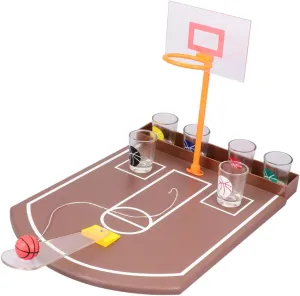 DECHOUS Funny Desktop Basketball Drinking Toy 1 Set Basketball Party Accessories for Bar Entertainment