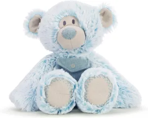 DEMDACO Pocket Prayer Bear Soft Blue and Tan 11 Inch Childrens Plush Stuffed Animal