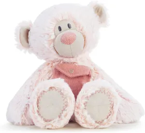 DEMDACO Pocket Prayer Bear Soft Pink and Tan 11 Inch Childrens Plush Stuffed Animal