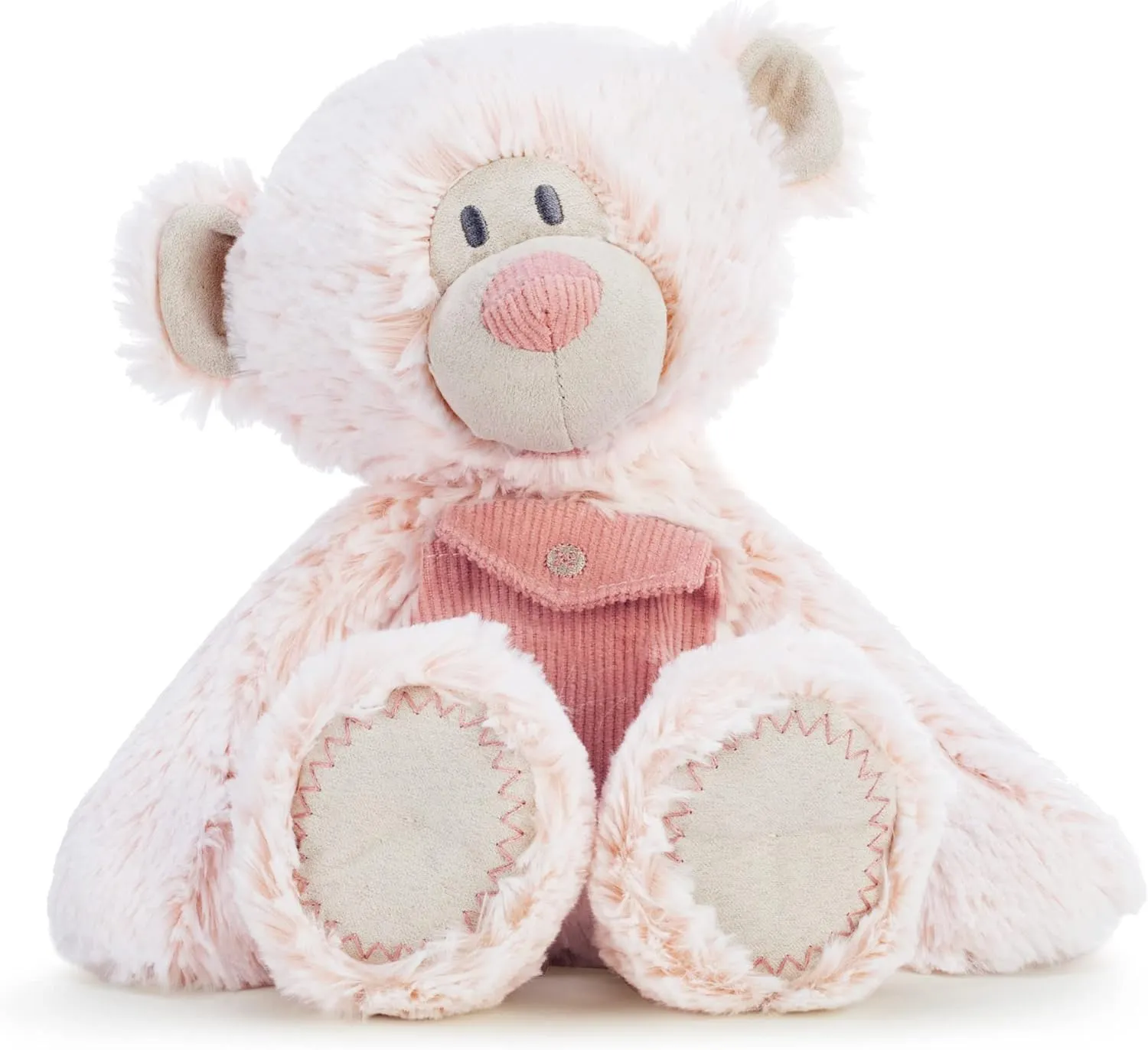 DEMDACO Pocket Prayer Bear Soft Pink and Tan 11 Inch Childrens Plush Stuffed Animal