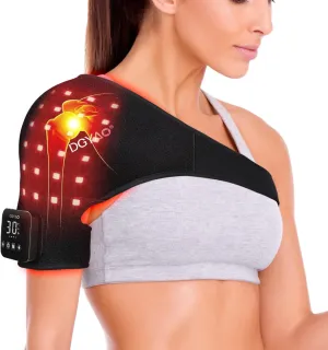 DGXINJUN Cordless Red Light Therapy for Shoulder Pain Relief Led Portable Near Infrared Light Therapy Devices for Joints Muscle Nerve Relax Wearable Wrap with 4000mAh Battery