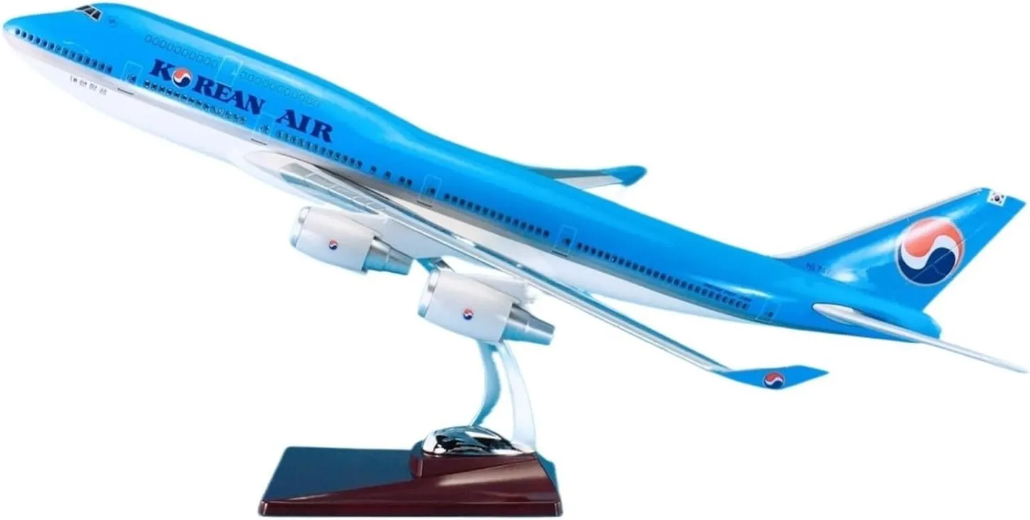 Die-cast Aircraft Model 47cm for Boeing B747-400 Korean Air Metal Die-cast Miniature Model Scale Model 1 150 Airplane Model kit