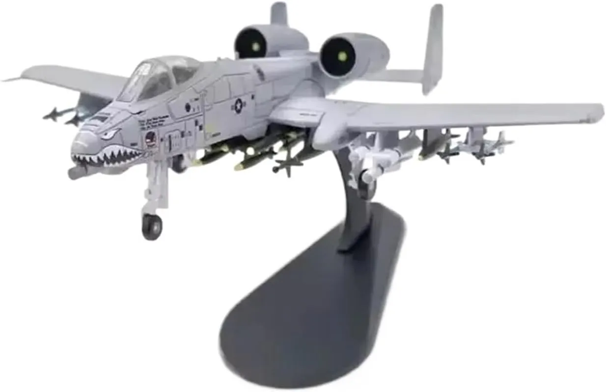 Diecast Plane Model 1：100 Scale for A-10A Shark Attack Fighte Finished Aircraft Model Static Collection Display