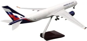 Diecast Plane Model 1：142 Scale for A350 Resin Die-Casting Airplane Model with Lights and Wheels Aviation Collection (No Light)
