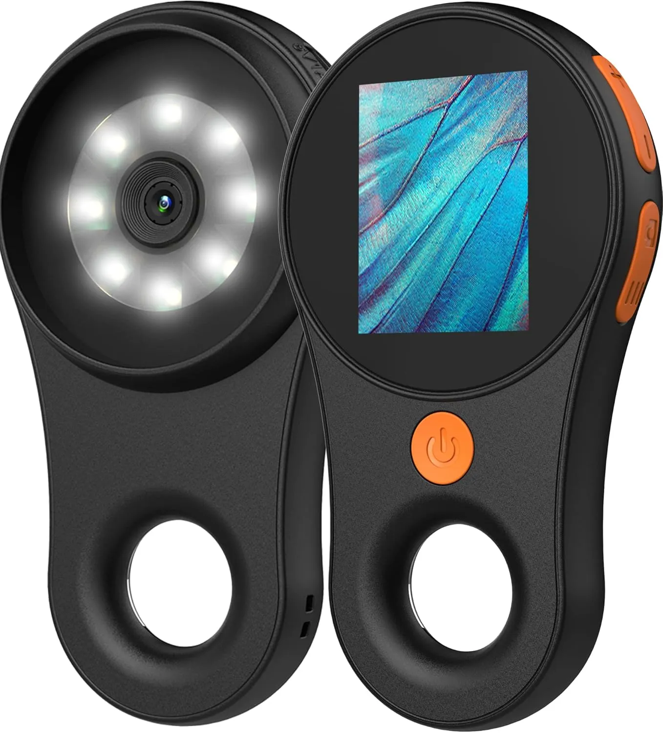 Digital Microscope Handheld 2.0 inch IPS Color Screen,Portable Digital Magnifying Glass 500x,Marco Microscope for Kids,Built-in 8LED Lights,USB Compatible with PC Windows, Mac OS