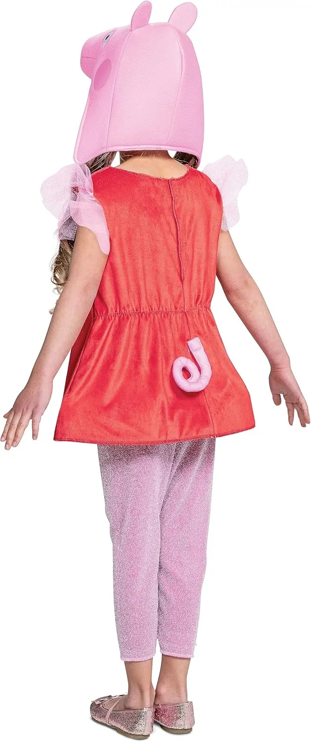 Disguise girls Peppa Pig Costume for Girls, Official Nick Jr Character Jumpsuit Dress and Hat