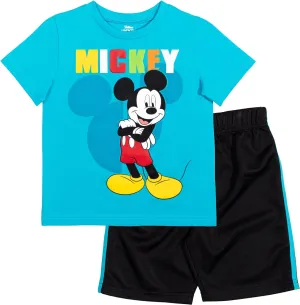 Disney Mickey Mouse T-Shirt and Shorts Outfit Set Infant to Big Kid Sizes (12 Months - 12)