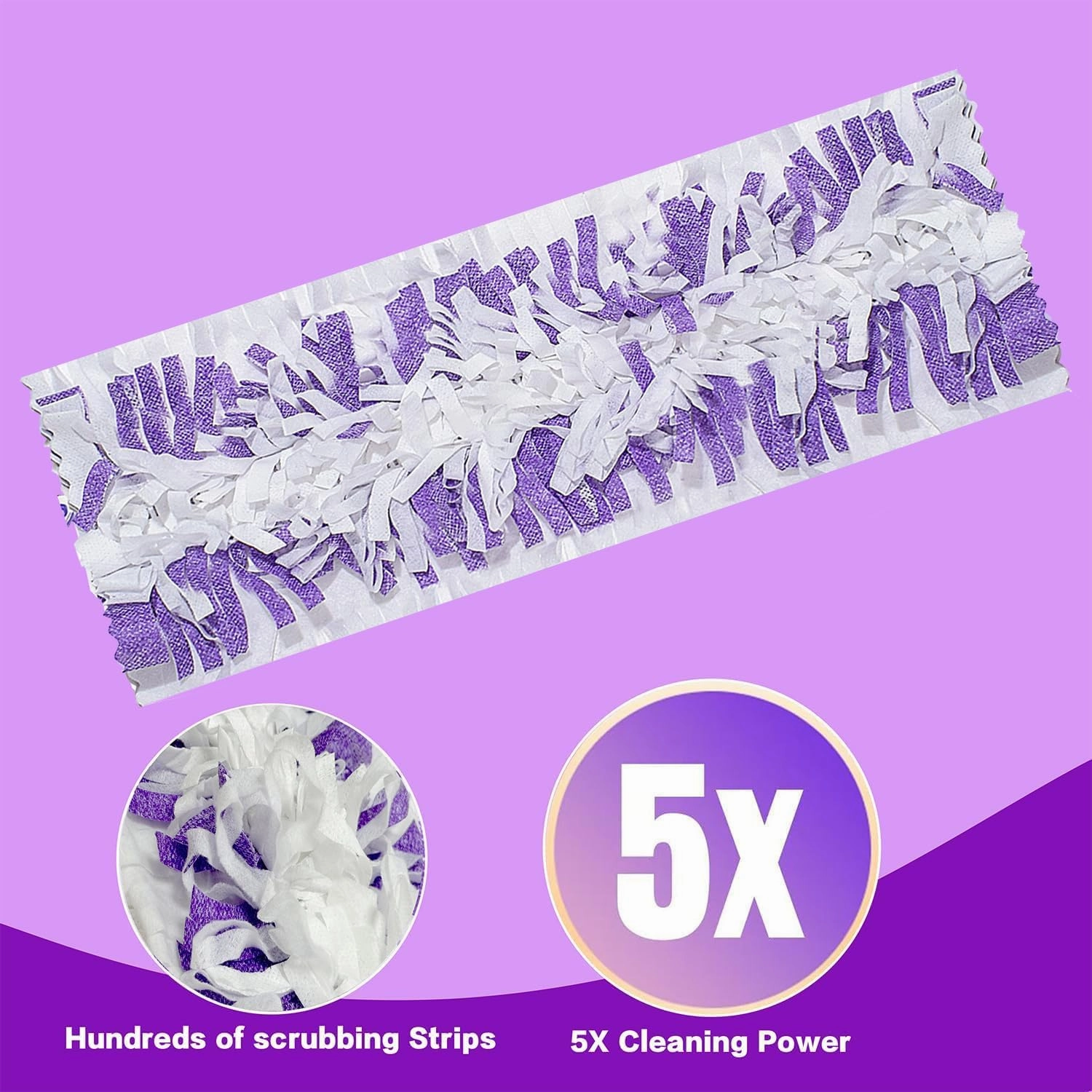 Disposable Mopping Pad Refills for Swiffer PowerMop Multi-Surface Mop and S.wiffer PowerMop Wood Mop, Spray Clean Pads Replacement (Purple -15)