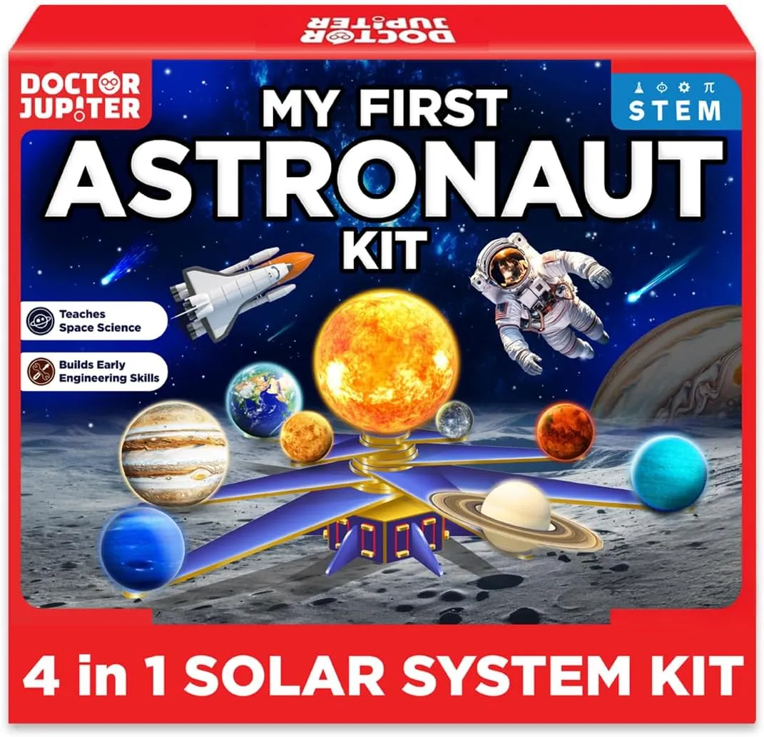 Doctor Jupiter My First Astronaut Kit, Solar System STEM Project, Science Kit for Kids Age 5  | Birthday Gift Ideas for 5-6-7-8-9-10-11-12 Year Old Boys & Girls | Learning & Educational Space Toys