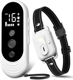 Dog Shock Collar, 3300ft Dog Training Collar with Remote, IPX7 Waterproof Rechargeable Sleek Modern Shock Collar for Small, Medium, Large Dogs with Beep, Vibration, Safety Shock, Light Mode, 8-120 lbs