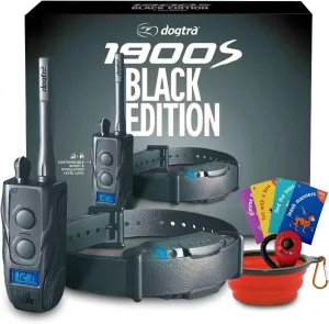 Dogtra 1900s Black Edition with Boost & Lock - Bark Collar for Large Dog, 1-Mile Range Dog Training Collar with Remote, IPX9K-Rated Waterproof Dog Shock Collar, Rechargeable with Static and Vibration