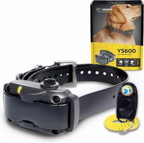 Dogtra YS600 Anti Bark Collar for Medium to Large Dogs, Adjustable 10 Intensity Levels, Vibration Warning, Low/High Stimulation, Waterproof, 2-Hour Quick Charge Rechargeable Battery, w/PetsTEK Clicker
