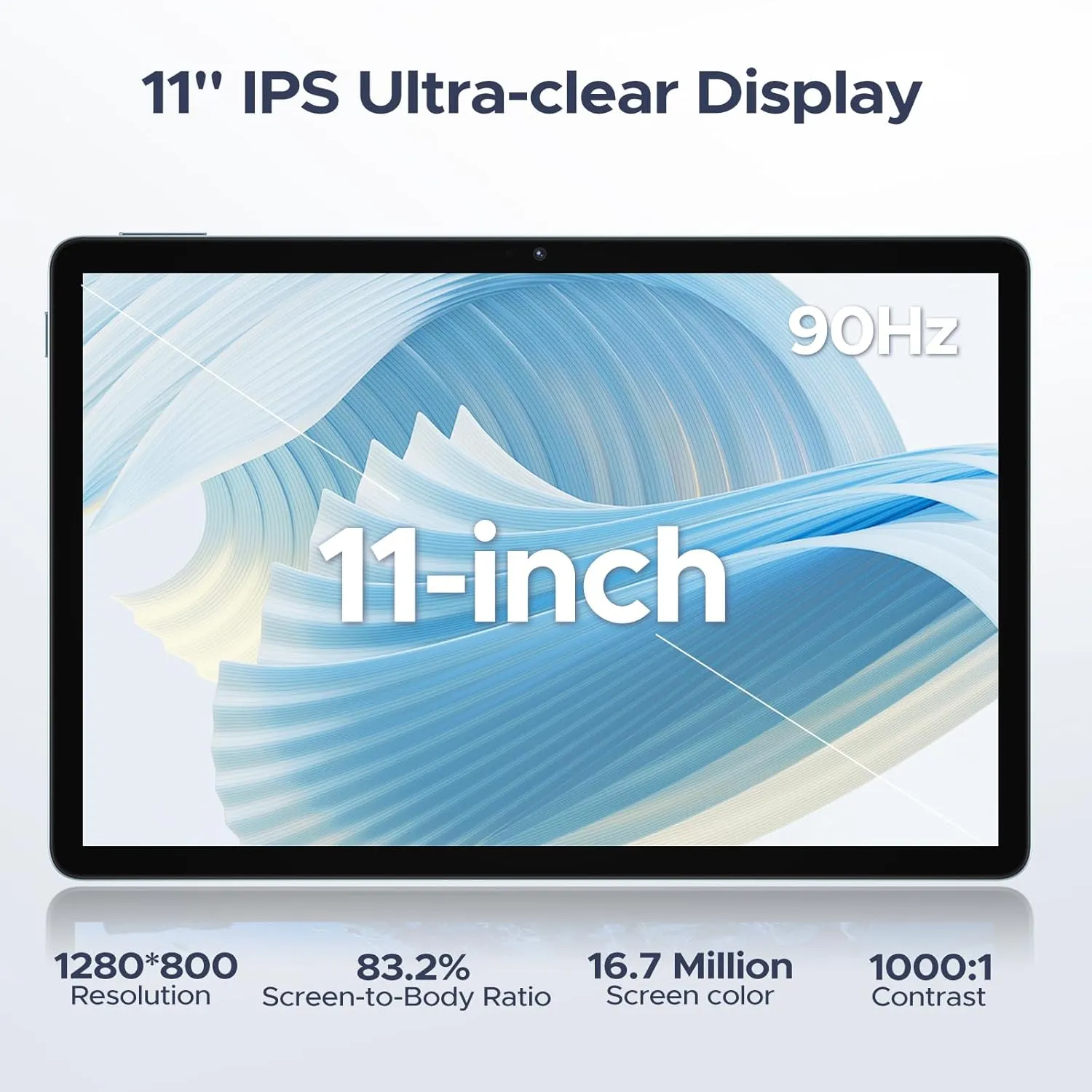 DOOGEE Android 15 Tablet, 11 inch Android Tablet 16GB 128GB/2TB TF Octa-Core,90Hz Display, 8580mAh, Netflix 1080P,Bluetooth 5.0 5G WiFi, 13MP 5MP, Face ID,Metal Body-Black