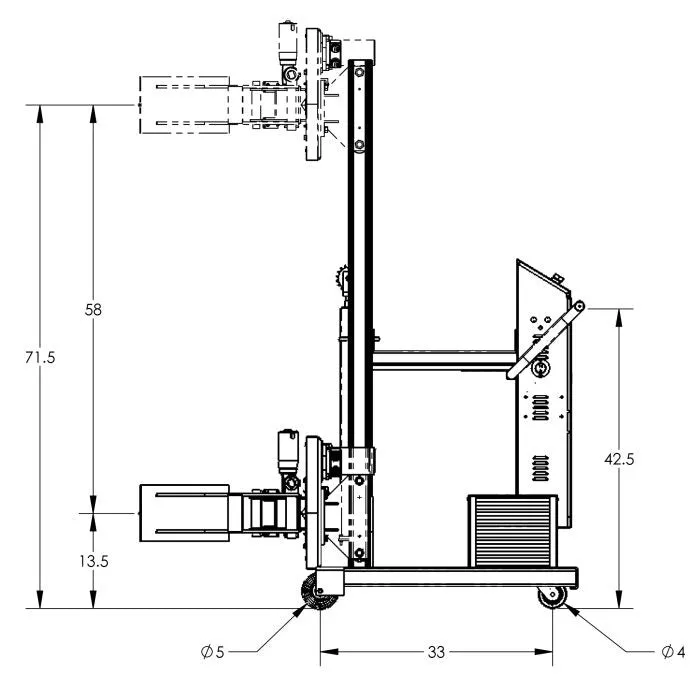 Drum Lift & Rotator | 78'' | Semi-Powered | Grip | Counterweighted | Valley Craft
