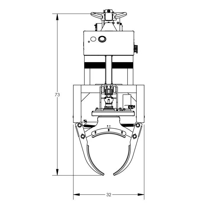 Drum Lift and Rotator | 78'' | Fully Powered | Grip | Counterweighted | Valley Craft