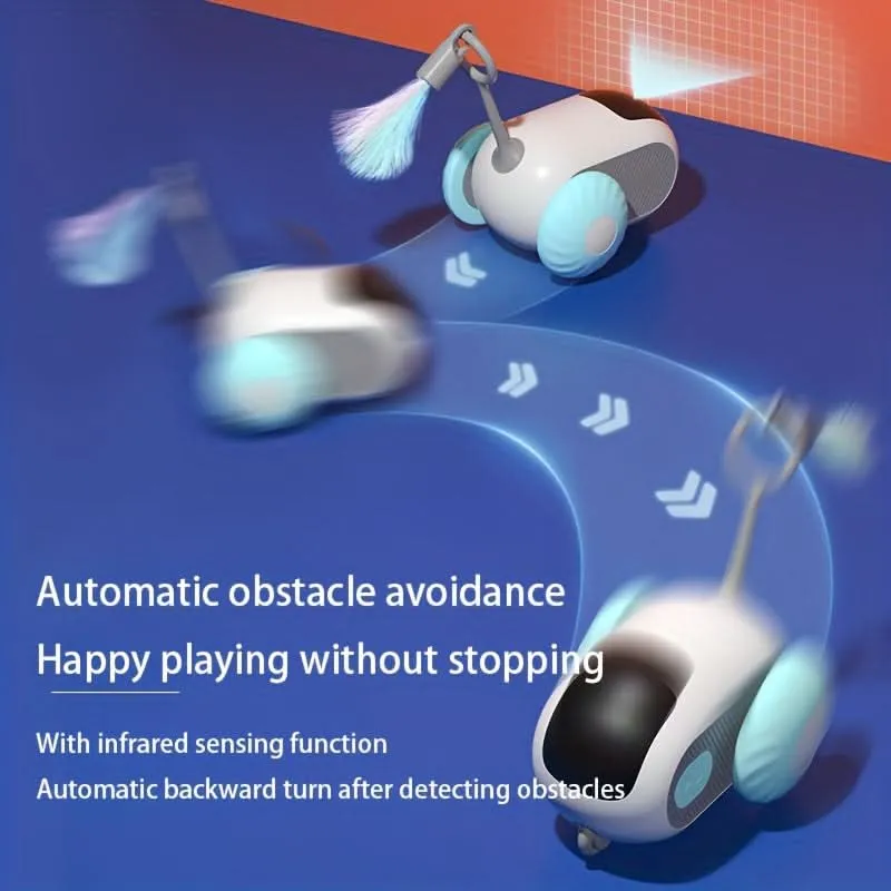 Dual-Mode Remote Control Electric Car Teasing Cat Toy