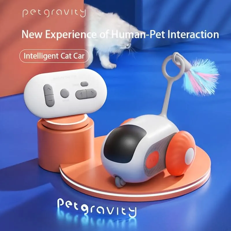 Dual-Mode Remote Control Electric Car Teasing Cat Toy