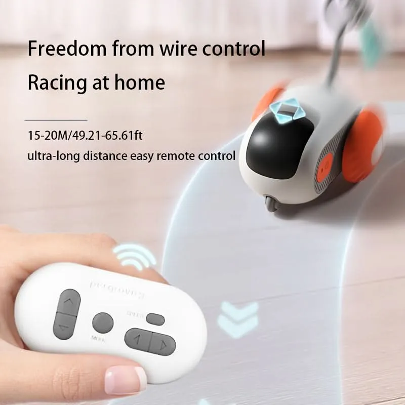 Dual-Mode Remote Control Electric Car Teasing Cat Toy