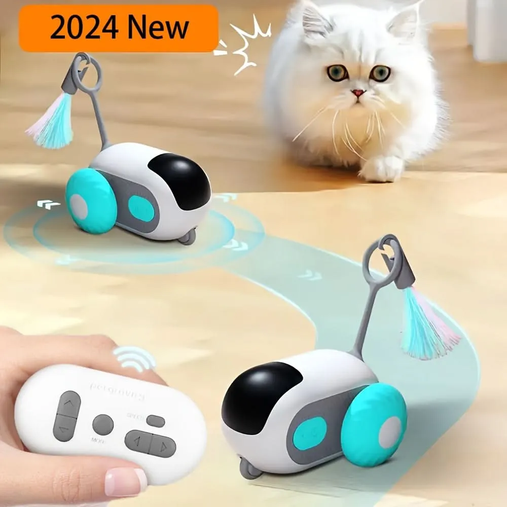 Dual-Mode Remote Control Electric Car Teasing Cat Toy