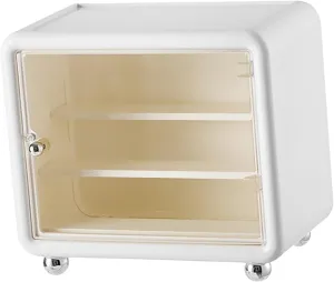 DYNWAVE Action Figure Display Case Cabinet Organizer Box Gift Dustproof Household Shelf Storage Showcase for Collectibles, White