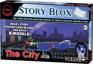 E-Blox Stories Blox Builder - The City LED Light-Up Building Blocks Stories Toy Set for Kids Ages 8  (EBS-City)