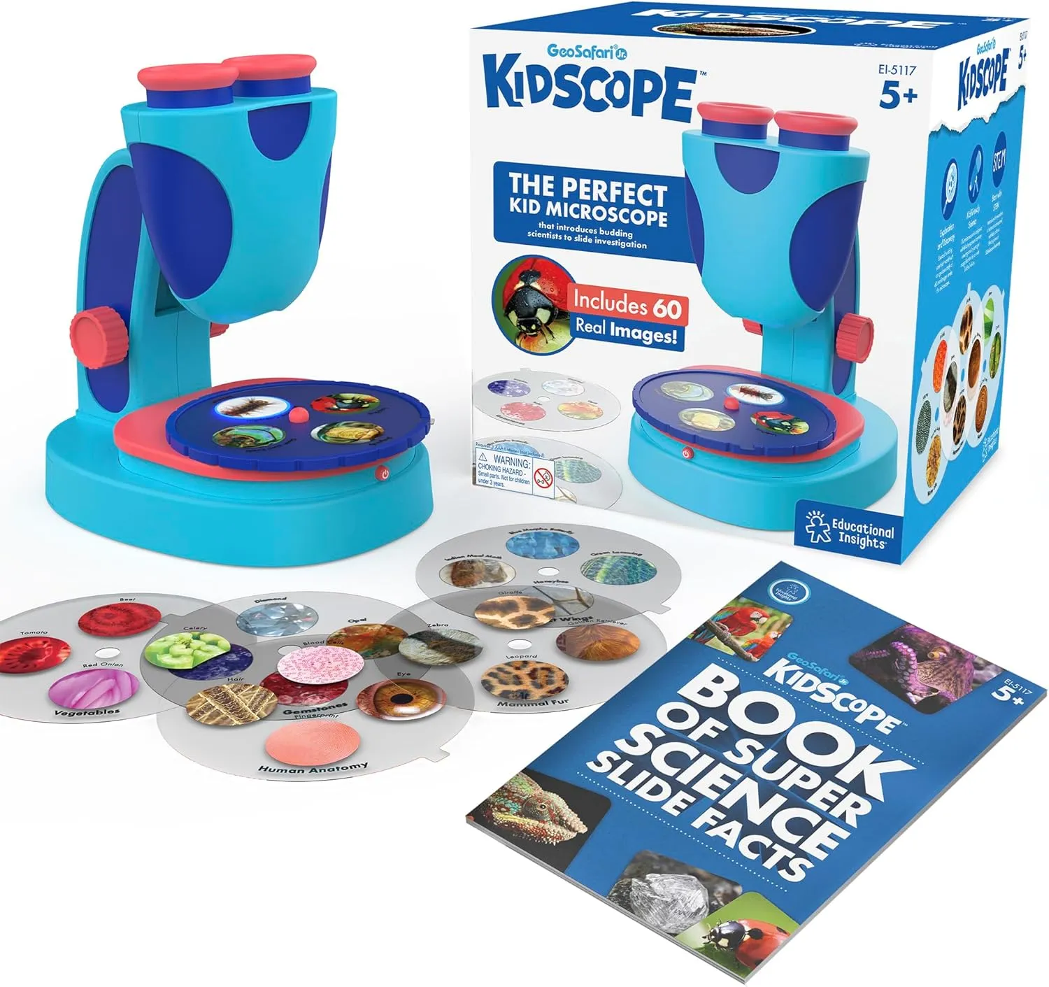 Educational Insights GeoSafari Jr. Kidscope, Kids Microscope, STEM Toy, Easter Basket Stuffers for Kids, Gift For Boys & Girls, Ages 5 