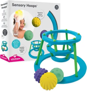 Edushape Sensory Hoops Bathtub Basketball Hoop for Kids - Basketball Bath Game Set for Babies, Toddlers - Baby Basketball Hoop for Toddlers 1-3