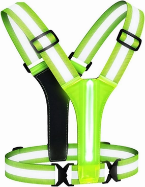 Elastic Ribbon Rechargeable LED Stripe Reflective Vest Safety Security Running Jogging Biking Special Design for Kids Children Accessories