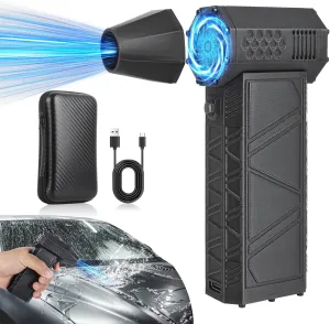 Electric Air Duster,150000RPM Compressed Air Duster for Cleaning Keyboard&PC, 3 Speeds Adjustable Rechargeable Cordless Jet Dry Blower Air Blower for Car and Home