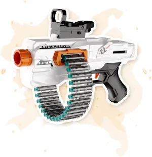 Electric Automatic Toy with Scope, Toy Blaster with 24 Dart Clips and 30 Foam Darts, Belt Automatically Rotates, Outdoor Shooting Games Toys for Boys & Girls Adults, Gifts for Birthday Xmas