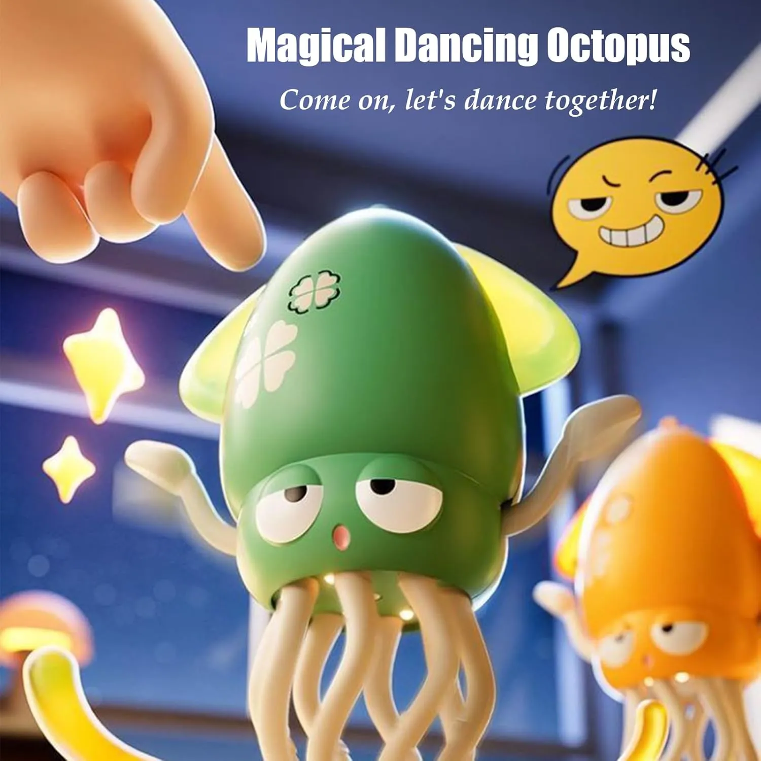 Electric Crawling Octopus, Dancing Octopuses Toy, Electric Automatic Obstacle Avoidance Octopus, Crazy 8-Leg Action, Magic Crawling ＆ Dancing Sensor Toy with Led Lights and Music (Pink)