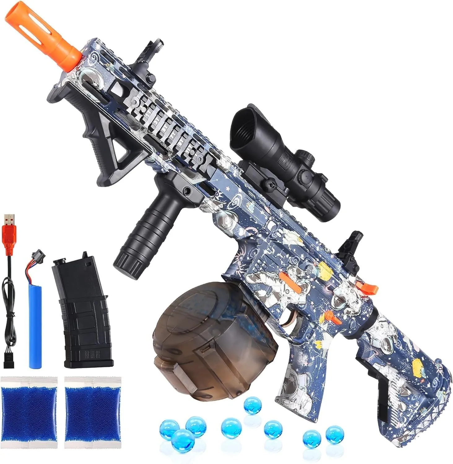 Electric Gel Ball Blaster Automatic Splat Toy Gel Ball Toy Blasters Shooting Games Summer Backyard Outdoor Activity for Adults Ages 14 