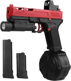 Electric Gel Blaster Toys New X8, Full Auto Splat-Blaster Includes Drum and Goggles for Outdoor Team Game, X2 Upgrade Version for Ages 14 ,red