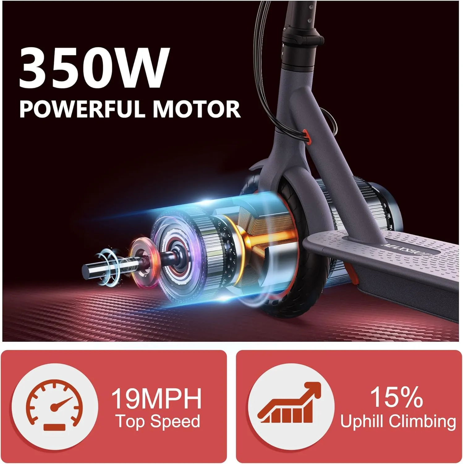 Electric Scooter for Adults, 8.5"/10" Tires, 19/22Mph, 350W/500W Motor, 21-28 Miles Range, Folding E-Scooter with Dual Suspension,APP(V1/SPRO/MAX/PRO)