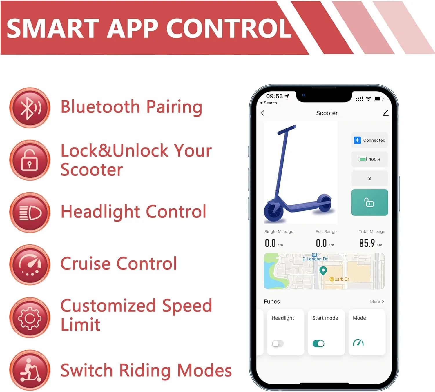 Electric Scooter for Adults, 8.5"/10" Tires, 19/22Mph, 350W/500W Motor, 21-28 Miles Range, Folding E-Scooter with Dual Suspension,APP(V1/SPRO/MAX/PRO)